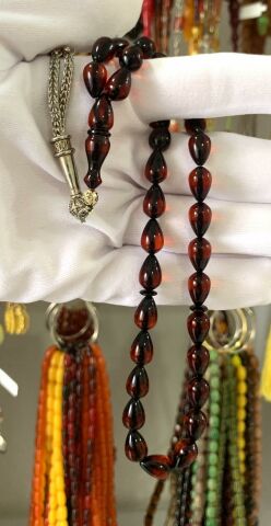 DAMLA MODEL KIRMIZI ATEŞ KEHRİBAR TESBİH