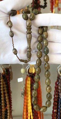 GÜMÜŞ İMAME ÇAKIMLI YEŞİL PELESENK TESBİH