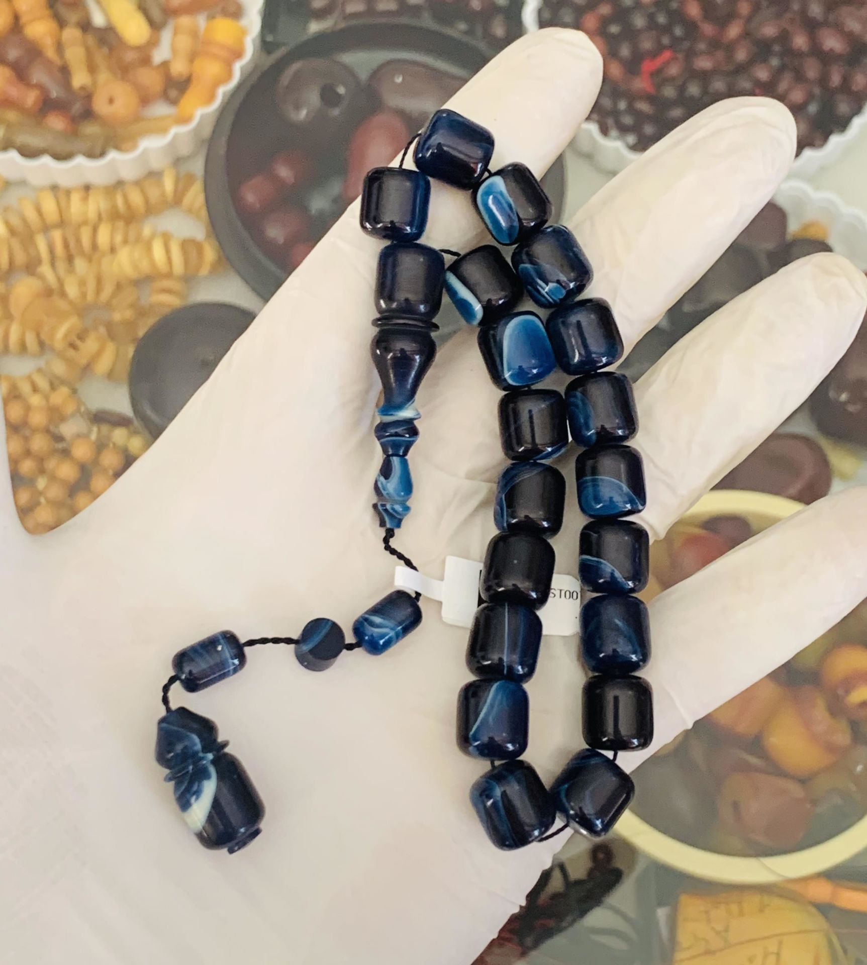 EFE MASKOT BOY LACİVERT KEHRİBAR TESBİH