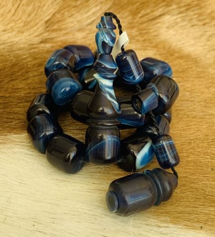 EFE MASKOT BOY LACİVERT KEHRİBAR TESBİH