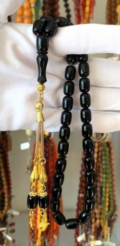 SİYAH KAPSÜL MODEL  SIKMA KEHRİBAR TESBİH