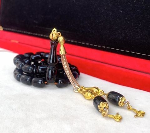 SİYAH KAPSÜL MODEL  SIKMA KEHRİBAR TESBİH