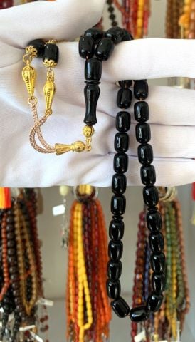 SİYAH KAPSÜL MODEL  SIKMA KEHRİBAR TESBİH