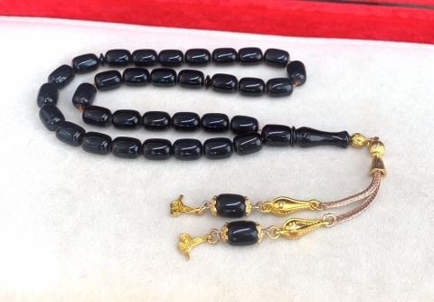 SİYAH KAPSÜL MODEL  SIKMA KEHRİBAR TESBİH