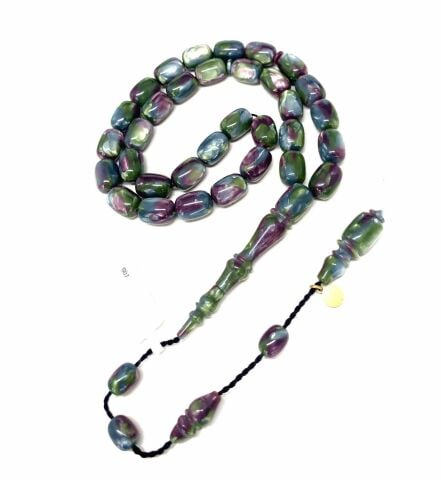 YEŞİL - MOR GALALİT TESBİH KAPSÜL MODEL