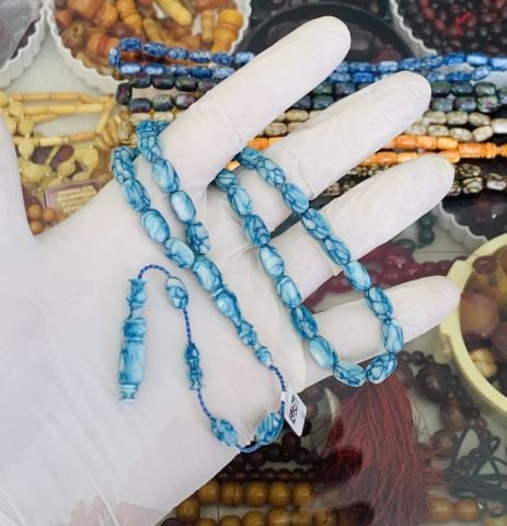 GÖK MAVİSİ GALALİT TESBİH KAPSÜL MODEL