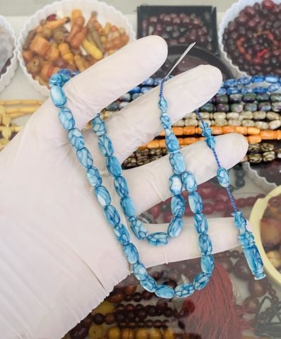 GÖK MAVİSİ GALALİT TESBİH KAPSÜL MODEL