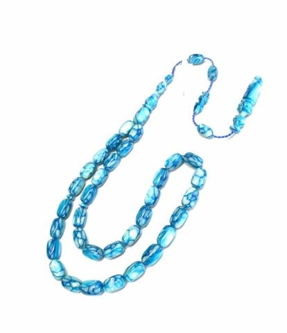 GÖK MAVİSİ GALALİT TESBİH KAPSÜL MODEL