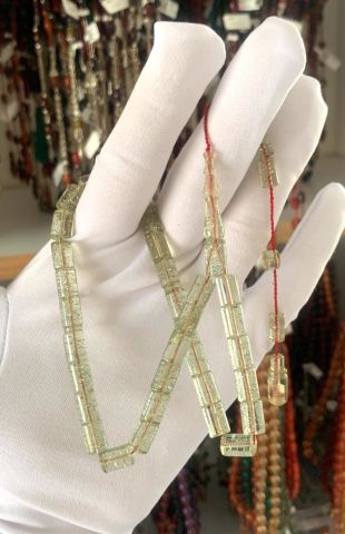 SU YEŞİLİ SİMLİ KESME MODEL ATEŞ KEHRİBAR TESBİH