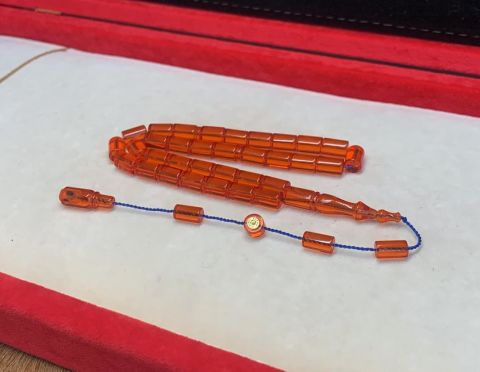 TURUNCU KESME MODEL ATEŞ KEHRİBAR TESBİH