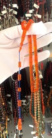 TURUNCU KESME MODEL ATEŞ KEHRİBAR TESBİH