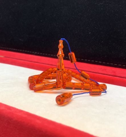 TURUNCU KESME MODEL ATEŞ KEHRİBAR TESBİH