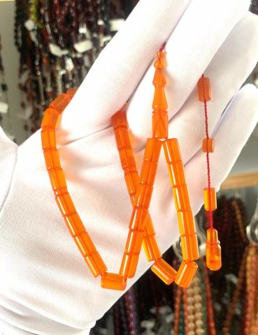 TURUNCU KESME MODEL ZAR KEHRİBAR TESBİH