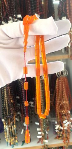 TURUNCU KESME MODEL ZAR KEHRİBAR TESBİH