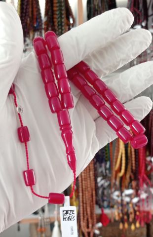 ÇUBUK KATALİN TESBİH KIRMIZI KESME MODEL