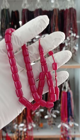 ÇUBUK KATALİN TESBİH KIRMIZI KESME MODEL