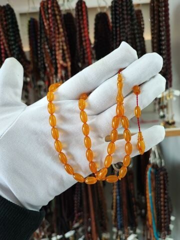 ATEŞ KEHRİBAR BEYZİ MODEL 6,5*12 TESBİH