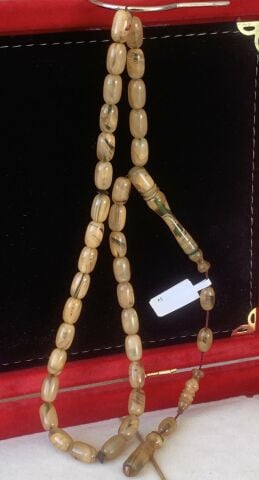 SIKMA KEHRİBAR TESBİH KREM RENGİ KAPSÜL MODEL