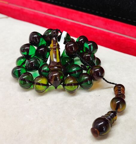 ŞALGAMI MODEL YEŞİL ATEŞ KEHRİBAR TESBİH