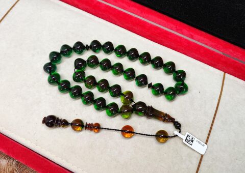 ŞALGAMI MODEL YEŞİL ATEŞ KEHRİBAR TESBİH