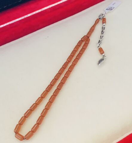 BİLEKBOY ZAR KEHRİBAR TESBİH TURUNCU KAPSÜL MODEL