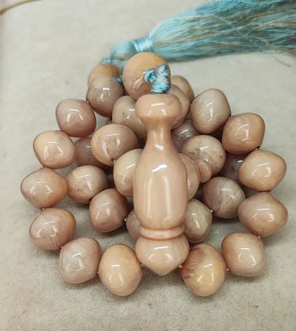 KATALİN KREM BEYAZ DAMARLI ŞALGAMI MODEL TESBİH