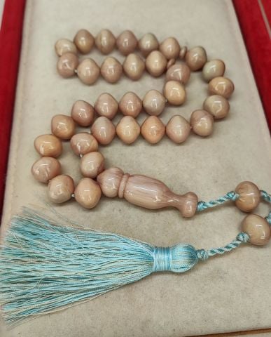 KATALİN KREM BEYAZ DAMARLI ŞALGAMI MODEL TESBİH