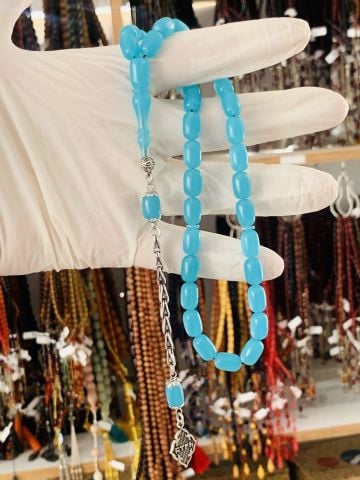 MAVİ UÇAK CAMI FİBERGLASS TESBİH PÜSKÜLLÜ