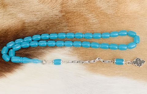 MAVİ UÇAK CAMI FİBERGLASS TESBİH PÜSKÜLLÜ