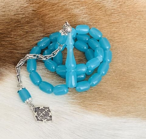 MAVİ UÇAK CAMI FİBERGLASS TESBİH PÜSKÜLLÜ