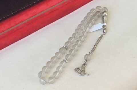 AKİK DOĞAL TAŞ SAYDAM/ BUĞULU TESBİH KÜRE MODEL