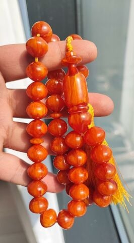 KATALİN KIRMIZI SARI DAMARLI ŞALGAMI MODEL TESBİH