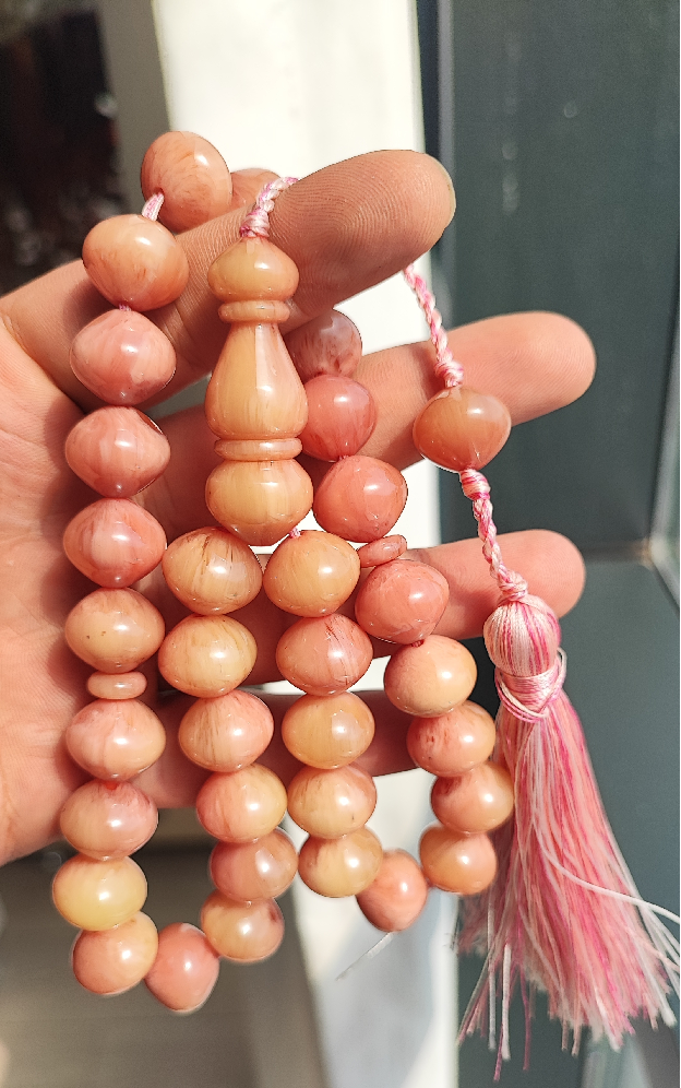 KATALİN AÇIK TON ALACALI ŞALGAMI MODEL TESBİH ( PEMBE )