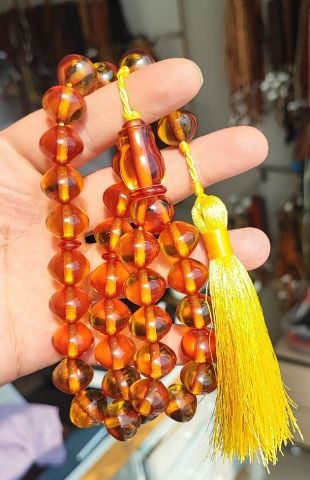 KATALİN ŞEFFAF SARI ŞALGAMİ MODEL TESBİH