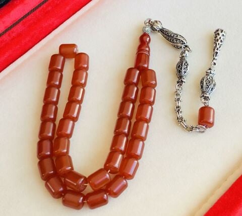 ESKİ MALZEME ALMAN SIKMA KEHRİBAR TESBİH KAPSÜL MODEL