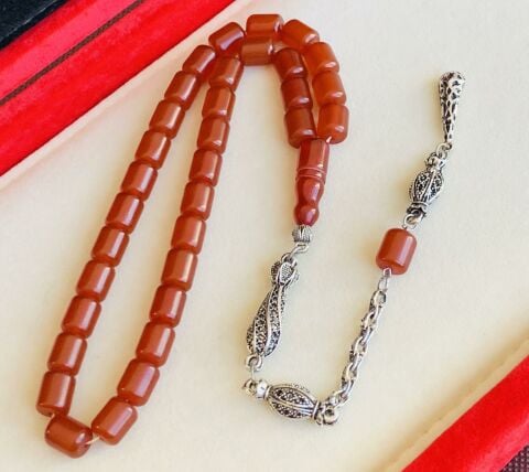 ESKİ MALZEME ALMAN SIKMA KEHRİBAR TESBİH KAPSÜL MODEL