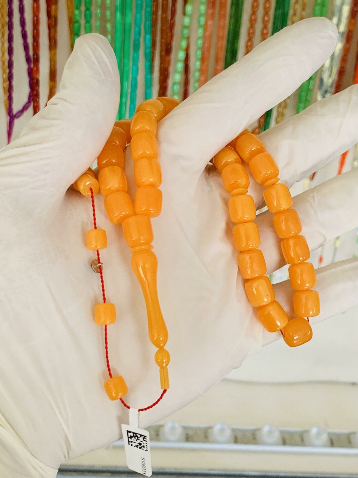 ESKİ MALZEMEDEN SARI MİSKEVİ TESBİH TEKER MODEL