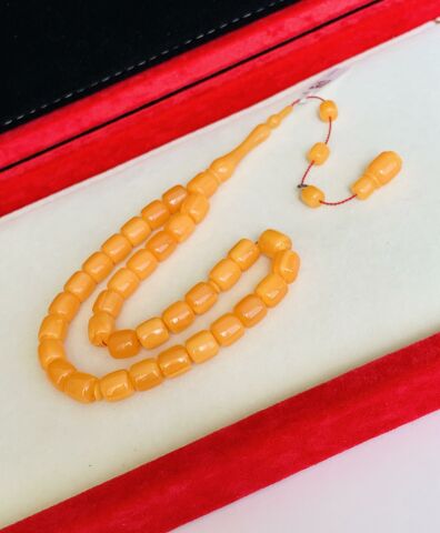 ESKİ MALZEMEDEN SARI MİSKEVİ TESBİH TEKER MODEL