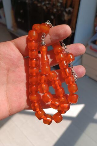 SIKMA KEHRİBAR KAPSÜL MODEL TURUNCU DAMARLI