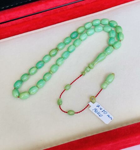 ESKİ MALZEME FISTIK YEŞİL ÇUBUK KATALİN TESBİH BEYZİ MODEL