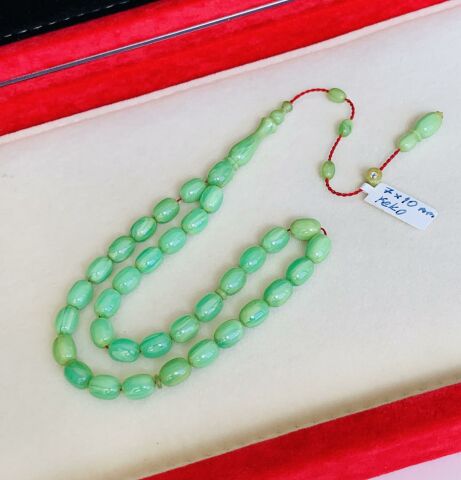 ESKİ MALZEME FISTIK YEŞİL ÇUBUK KATALİN TESBİH BEYZİ MODEL