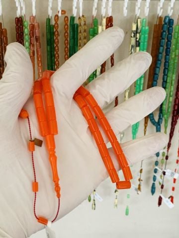 ESKİ ÇUBUK MALZEME TURUNCU KATALİN TESBİH KESME MODEL