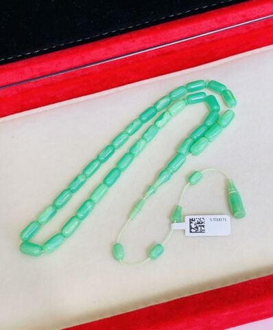 ESKİ ÇUBUK MALZEME AÇIK YEŞİL KATALİN TESBİH KAPSÜL MODEL