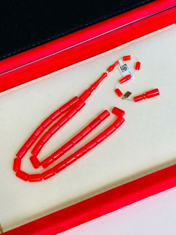 ESKİ MALZEME KIRMIZI ÇUBUK KATALİN TESBİH KESME MODEL