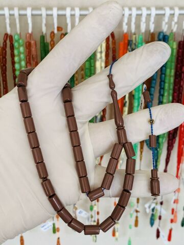 ESKİ MALZEME KARAMEL ÇUBUK KATALİN TESBİH KESME MODEL