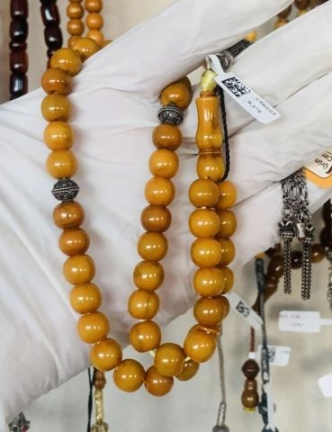 DÖNEM İŞÇİLİK ESKİ MALZEME KAYSI KATALİN TESBİH KÜRE MODEL 41 HABBE