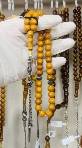 DÖNEM İŞÇİLİK ESKİ MALZEME KAYSI KATALİN TESBİH KÜRE MODEL 41 HABBE