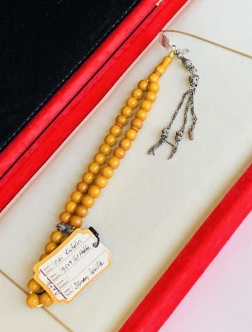 DÖNEM İŞÇİLİK ESKİ MALZEME KAYSI KATALİN TESBİH KÜRE MODEL 41 HABBE