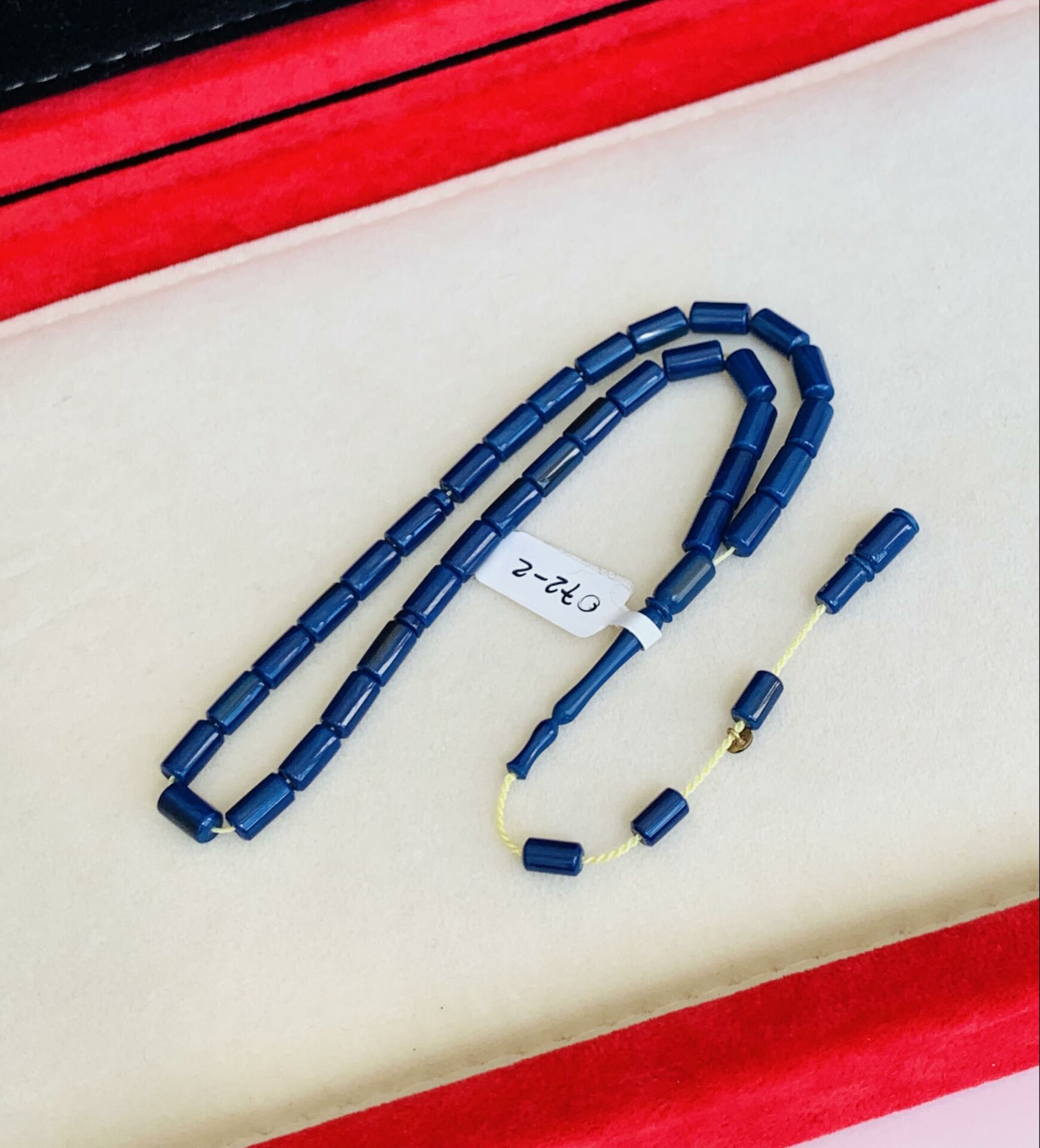 ESKİ MALZEME LACİVERT ÇUBUK KATALİN TESBİH KESME MODEL