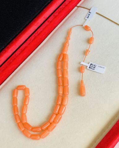 ESKİ ÇUBUK MALZEME KATALİN TESBİH TURUNCU KAPSÜL MODEL